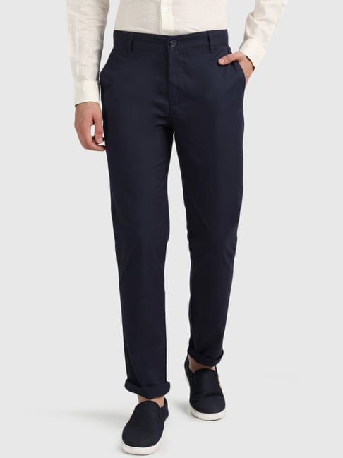 United Colors of Benetton Navy Cotton Slim Fit Chinos