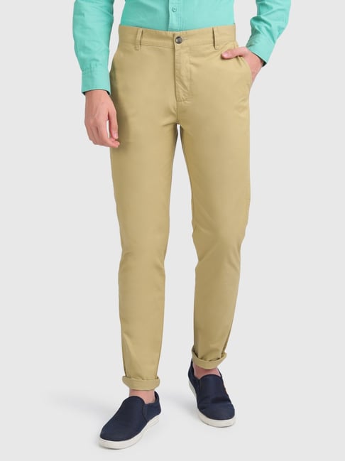 United Colors of Benetton Beige Cotton Slim Fit Chinos