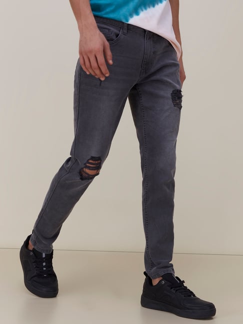 Westside Grey Distressed Carrot-Fit 