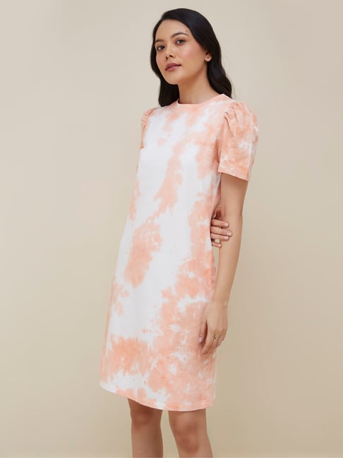 LOV by Westside Peach Tie-Dye Dress Price in India
