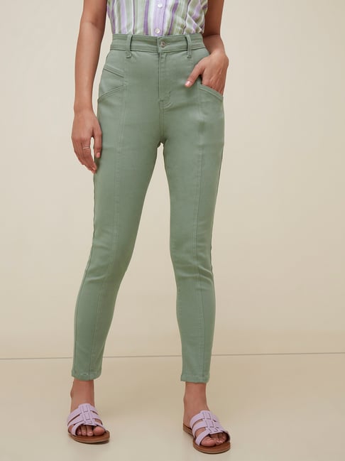 Buy LOV by Westside Sage Cropped Jeans 
