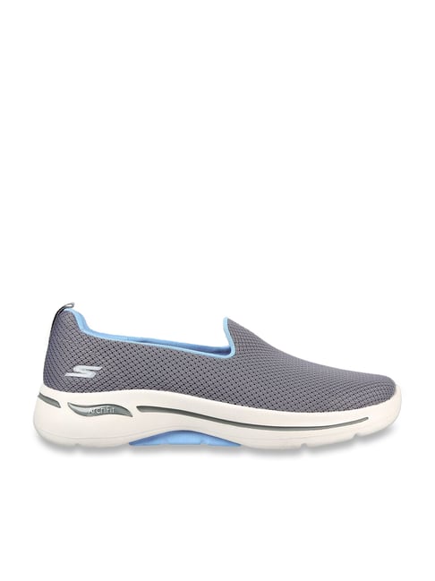 Skechers Women's GO WALK ARCH FIT GRATEFUL Grey Blue Walking Shoes