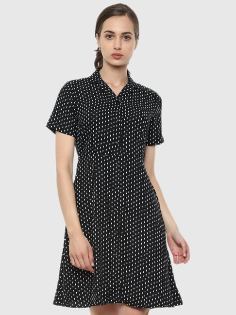 Van Heusen Black Print Dress Price in India