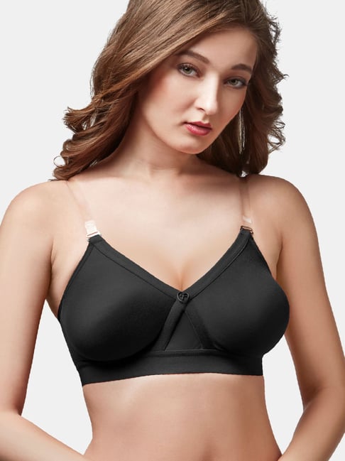 Buy Trylo Touche Woman Soft Padded Full Cup Bra - Black online