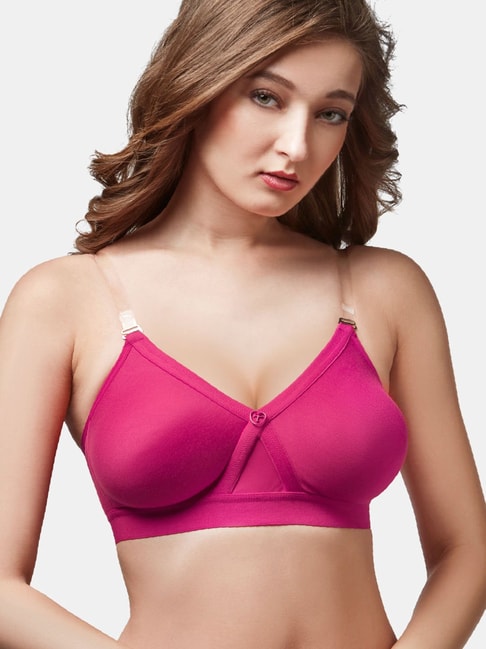 Buy Trylo-Oh-so-pretty you! Magenta Non Wired Non Padded T-Shirt Bra for  Women Online @ Tata CLiQ