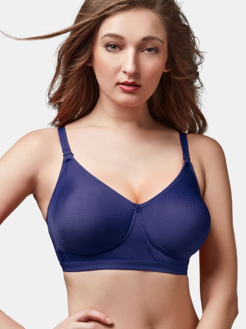 Buy Trylo-Oh-so-pretty you! Navy Non Wired Non Padded Plunge Bra for Women  Online @ Tata CLiQ