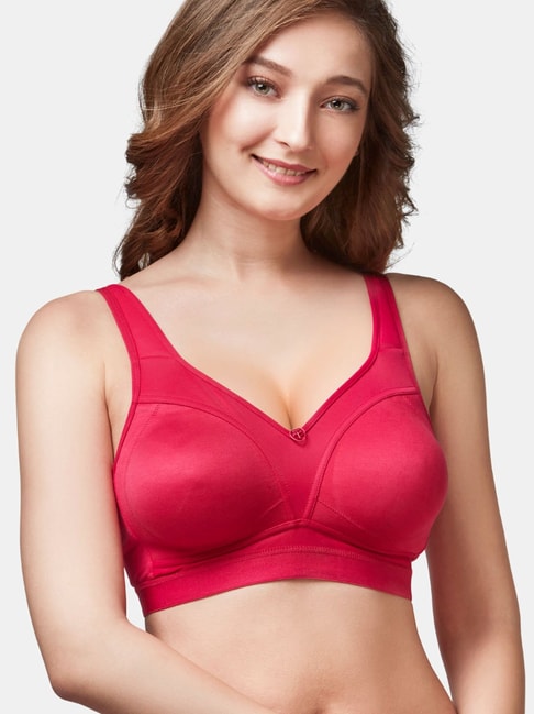 Buy Trylo-Oh-so-pretty you! Red Non Wired Non Padded Minimizer Bra