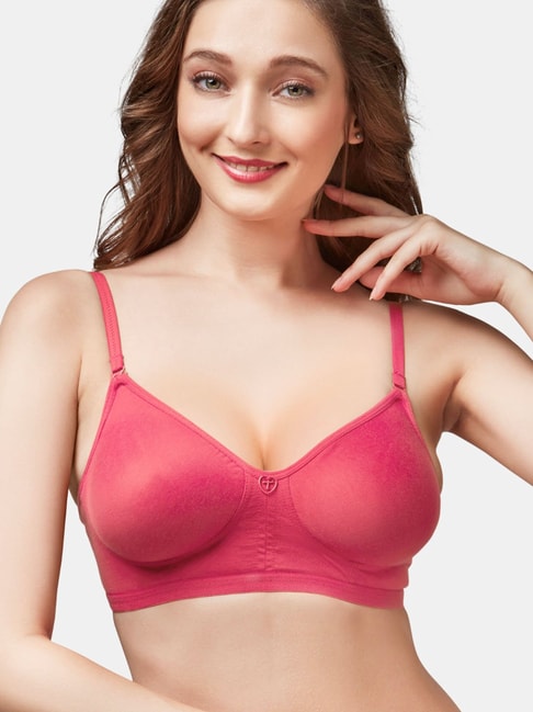 Buy Trylo-Oh-so-pretty you! Coral Non Wired Non Padded T-Shirt Bra for  Women Online @ Tata CLiQ