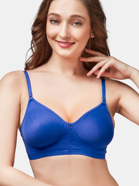 Buy Trylo-Oh-so-pretty you! Blue Non Wired Non Padded T-Shirt Bra for Women  Online @ Tata CLiQ