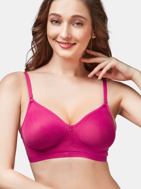 Buy Trylo-Oh-so-pretty you! Pink Non Wired Padded T-Shirt Bra for Women  Online @ Tata CLiQ