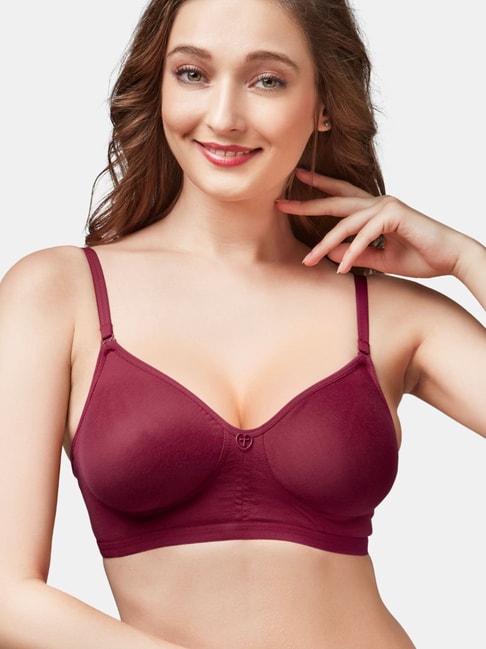 Buy Trylo-Oh-so-pretty you! Maroon Non Wired Non Padded T-Shirt Bra for  Women Online @ Tata CLiQ