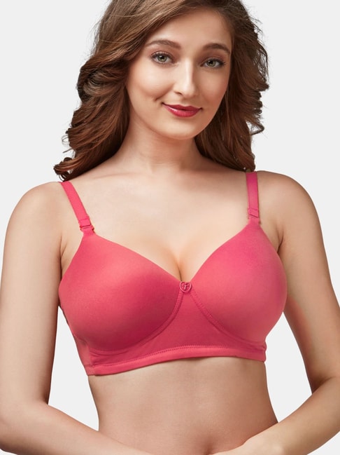 Buy Trylo-Oh-so-pretty you! Coral Non Wired Padded T-Shirt Bra for