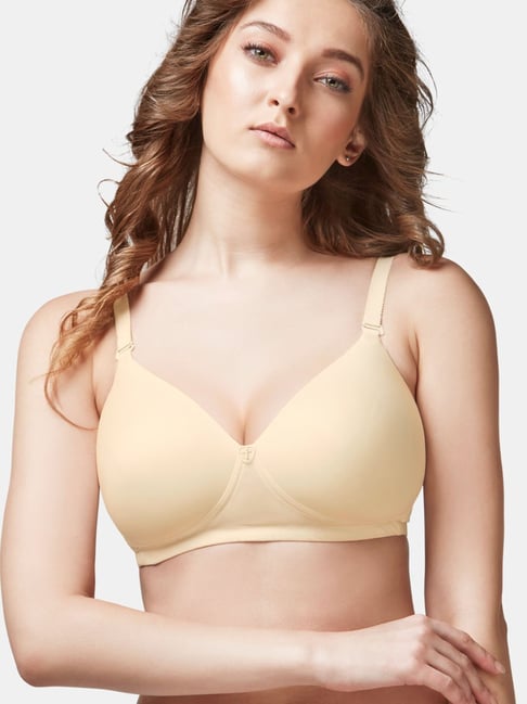Trylo-Oh-so-pretty you! Beige Non Wired Padded T-Shirt Bra