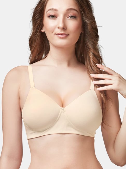 Buy Trylo-Oh-so-pretty you! Beige Non Wired Padded T-Shirt Bra for