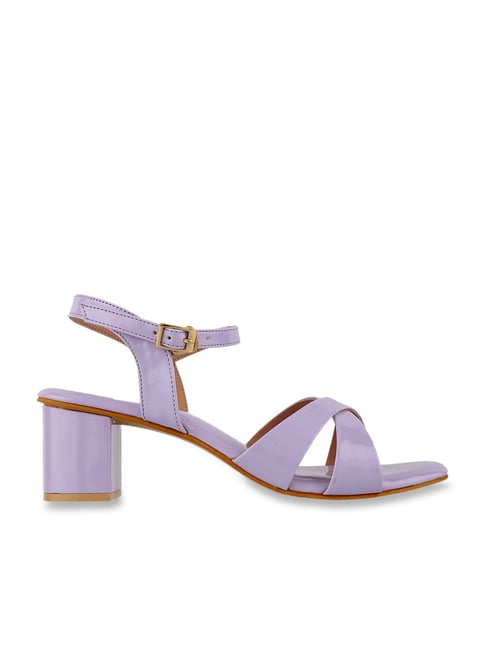 Simmi London Alisa mid heeled sandal with sprial ankle tie in purple  exclusive to ASOS | ASOS