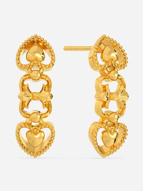 Senco Gold Women Gold & Diamonds Blooming Grandeur Gold Earrings :  Amazon.in: Fashion