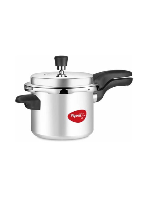 Buy Pigeon Silver Black Aluminium Pressure Cooker 5 L Set of