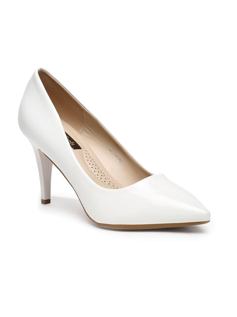 INISA HEELS In White Patent | Buy Women's HEELS Online | Novo Shoes