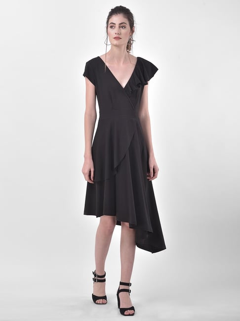 Eavan Black Knee Length Dress Price in India