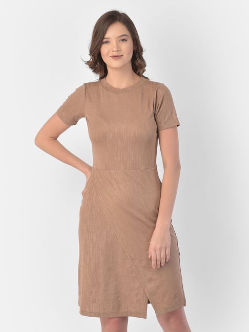 Eavan Beige Knee Length Dress Price in India