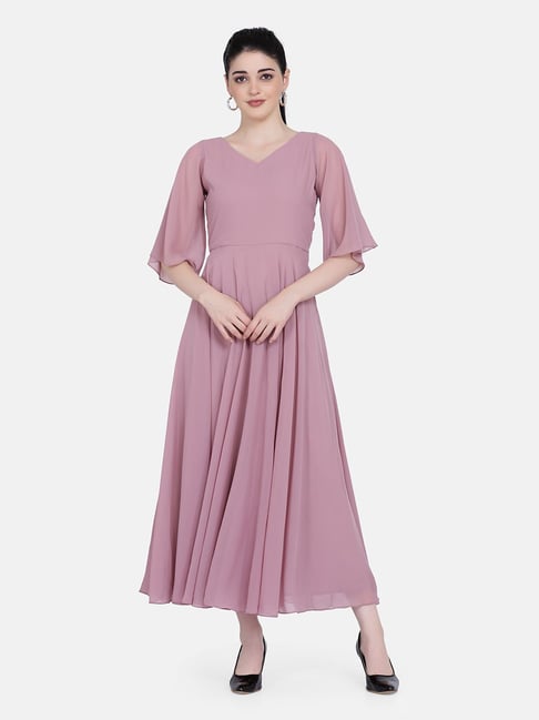 Eavan Dusty Pink Maxi Dress Price in India