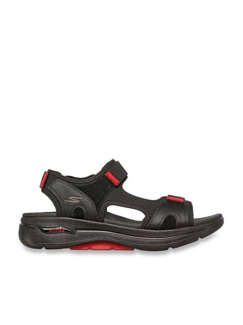 Skechers Men's GO WALK ARCH FIT MISSI Jet Black Floater Sandals