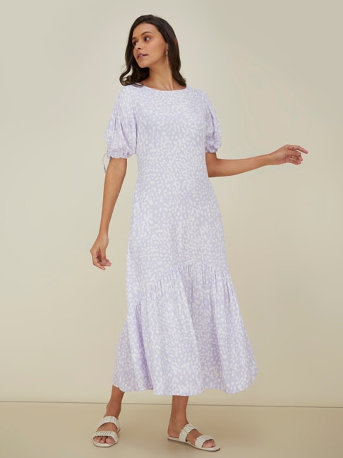 LOV by Westside Lavender Abstract Pattern Katey Dress Price in India
