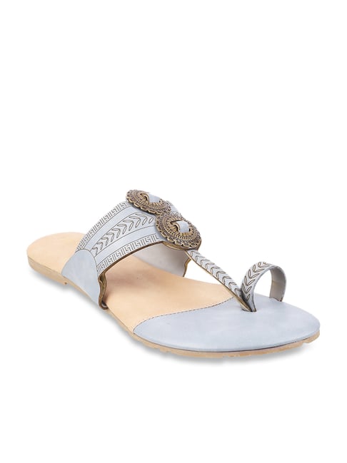 Metro Women's Grey Toe Ring Sandals