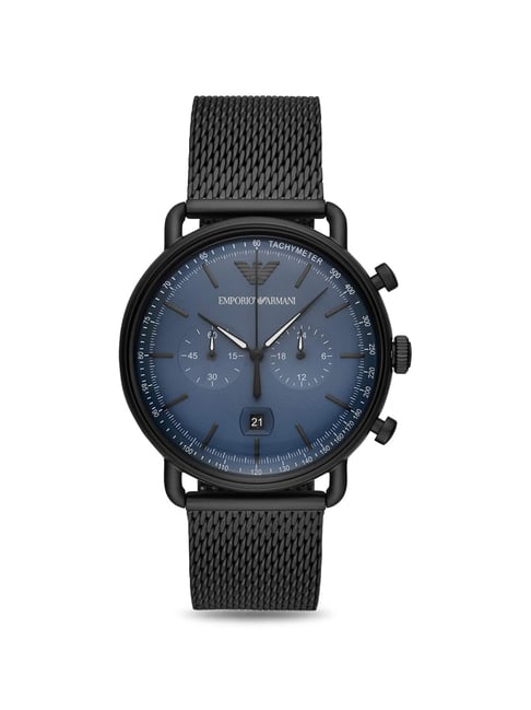 Emporio Armani Aviator AR11201 Blue Dial Watch for Men