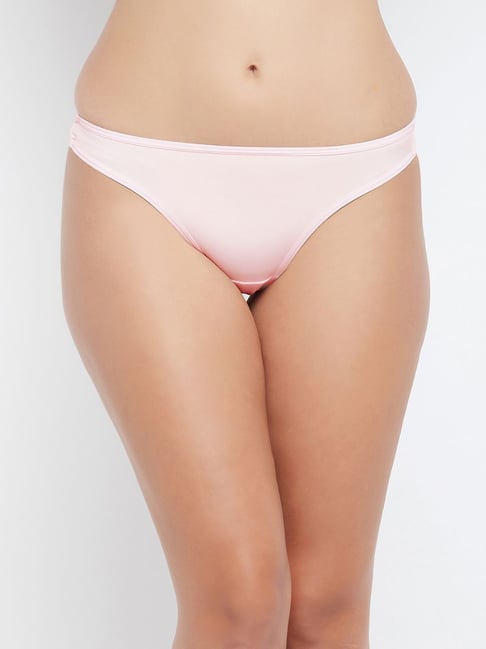 Buy online Pink Cotton Thongs Panty from lingerie for Women by