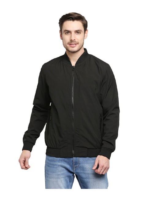 Spykar black bomber clearance jacket