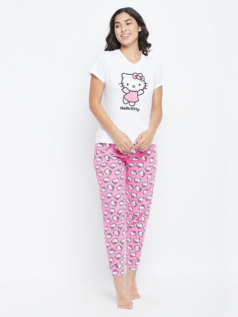 Pink and white discount pyjamas