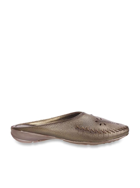 Mochi Women's Antique Gold Casual Sandals-picture-10