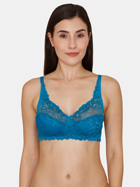 Buy Rosaline by Zivame Blue Non Wired Non Padded Full Coverage Bra for Women  Online @ Tata CLiQ