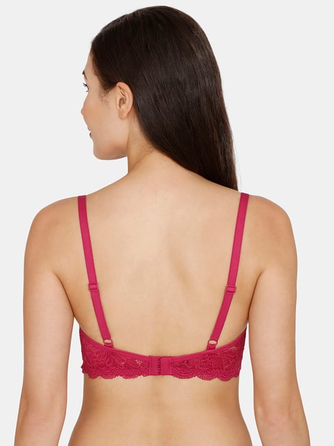 Rosaline by Zivame Red Non Wired Non Padded Full Coverage Bra