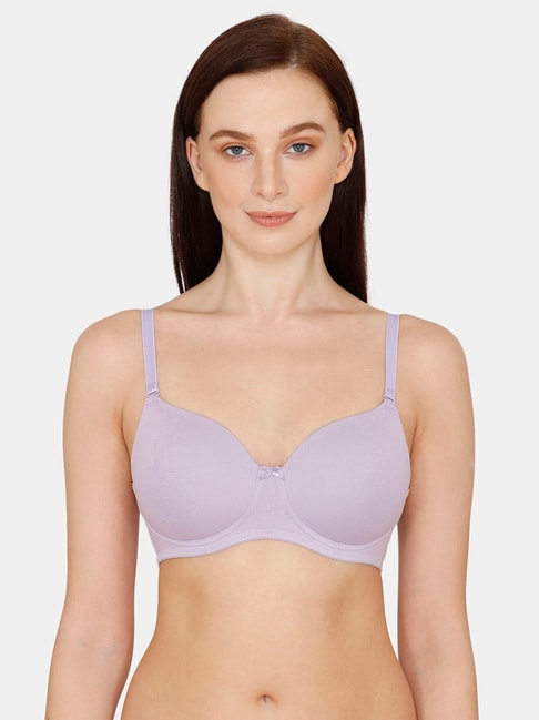 Buy Zivame Violet Non Wired Padded T-Shirt Bra for Women Online