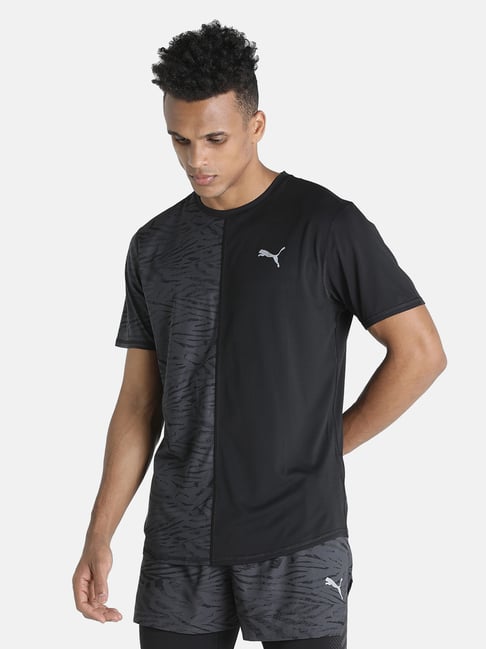 Puma Graphic Black Round Neck T-Shirt