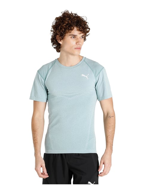 Puma evoKNIT Blue Round Neck T-Shirt