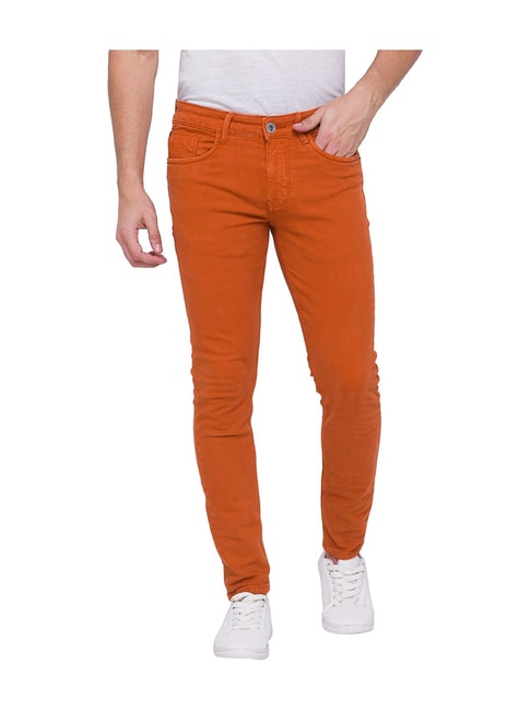 Top more than 71 mens orange denim jeans latest