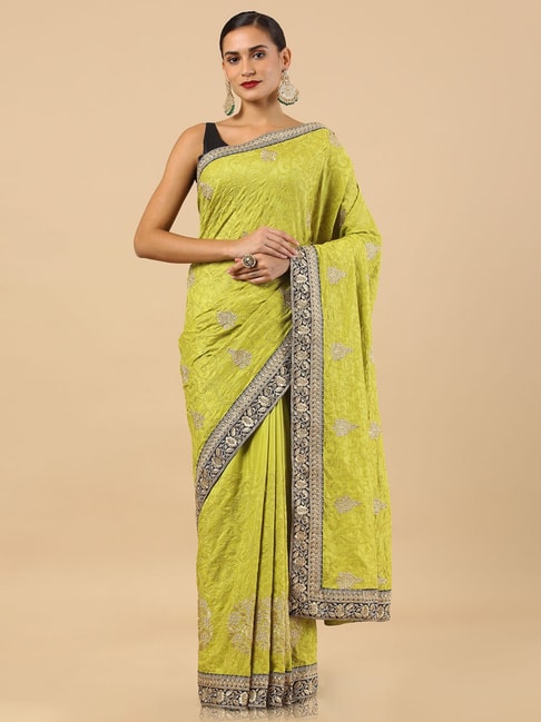 Soch Green Embroidered Saree Price in India