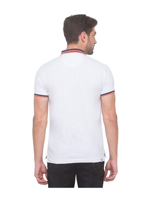 Buy Being Human White Cotton Polo T-Shirt for Men Online @ Tata CLiQ