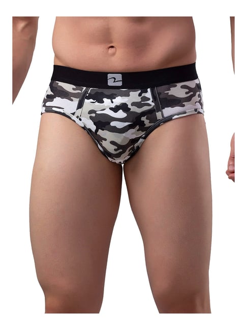 UnderJeans by Spykar Black & White Printed Briefs-picture-19