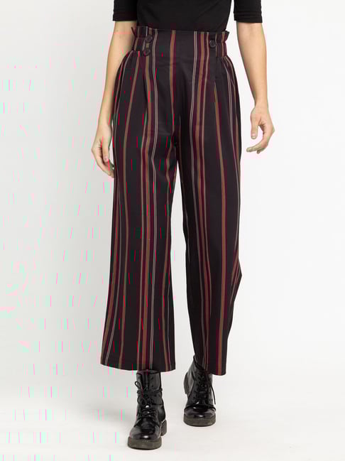 Zink London Black Striped Trousers-picture-29