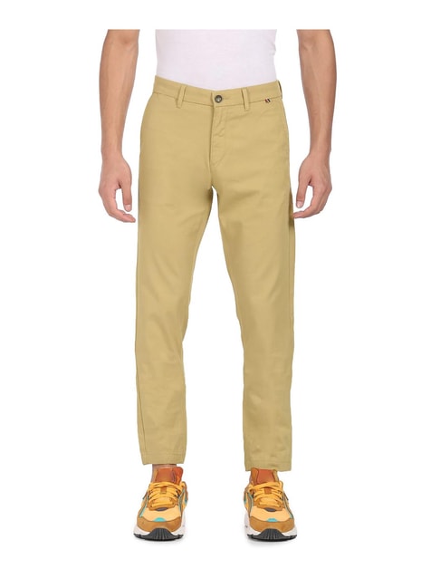 Buy U.S. Polo Assn. Khaki Regular Fit Trousers for Men Online @ Tata CLiQ