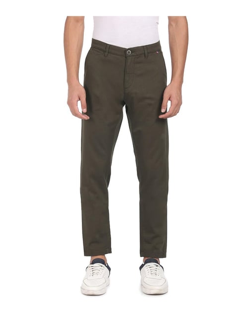 U S Polo Assn U.S. Polo Assn. Dark Olive Regular Fit Trousers