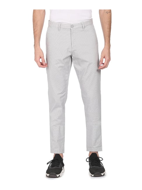 U S Polo Assn U.S. Polo Assn. Grey Self Print Trousers