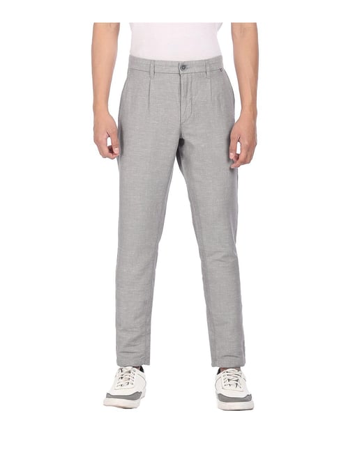 U S Polo Assn U.S. Polo Assn. Grey Regular Fit Trousers