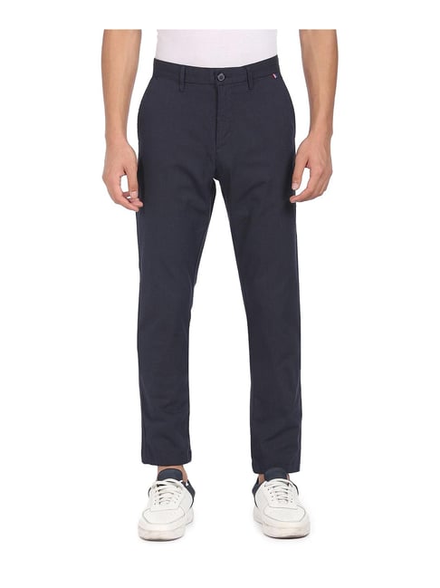 U S Polo Assn U.S. Polo Assn. Navy Checks Trousers