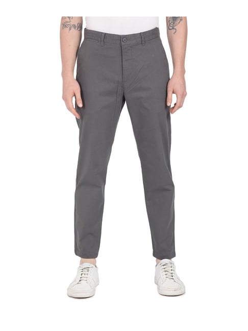 U S Polo Assn U.S. Polo Assn. Dark Grey Regular Fit Trousers