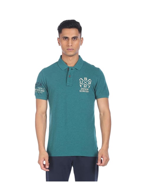 U S Polo Assn U.S. Polo Assn. Teal Blue Regular Fit Polo T-Shirt